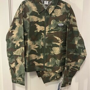 NWT Adidas Green and Brown Camouflage Track Top